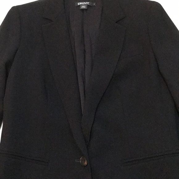 DKNY Black Single Button Suit Jacket/Blazer - Picture 5 of 10